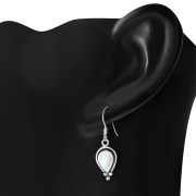 Mother Of Pearl Shell Pear Shaped Ethnic Style Drop Hook Earrings, e177